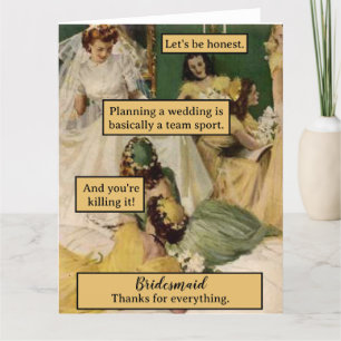 Vintage Bridesmaid Personalised Thank You Gift