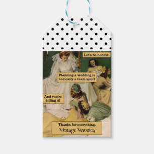 Vintage Bridesmaid Personalised Thank You Gift Tags