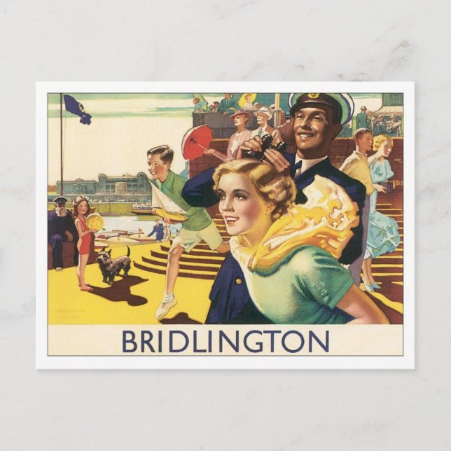 Vintage Bridlington England Postcard (Front)