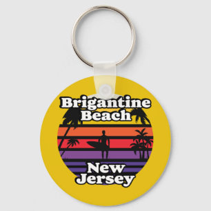 Vintage Brigantine Beach New Jersey Key Ring