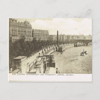 Vintage Britain, London, Embankment 1900 Postcard
