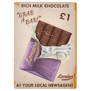 Vintage British Chocolate Advert. Clipboard