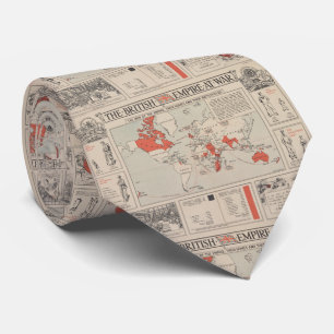 Vintage British Empire World Map (1916) Tie