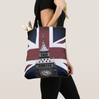 Vintage British Flag & Big Ben, London, UK /sports