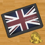 Vintage British Flag wallet, United Kingdom Trifold Wallet<br><div class="desc">Patriotic vintage British Flag "Union Jack" fashion wallet & United Kingdom / Great Britain - love my country,  fathers day,  holiday,  fashion patriots /sports fans</div>