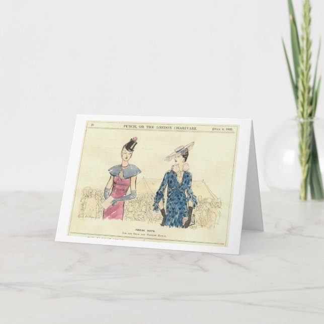 Vintage British Humour - "Freak Hats", Invitation (Front)