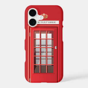 Vintage British Red Telephone Box Custom Monogram