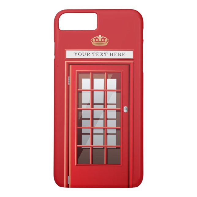 Vintage British Red Telephone Box Custom Monogram Case-Mate iPhone Case (Back)