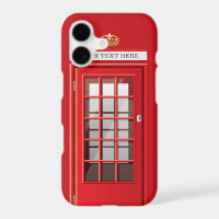 Vintage British Red Telephone Box Custom Name