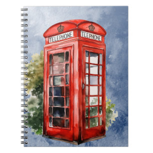 Vintage British Telephone Box Notebook