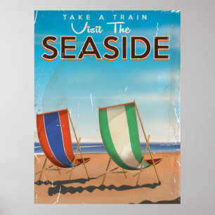 Vintage British Travel Seaside poster. Poster