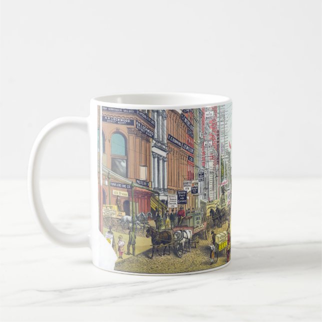 Vintage Broadway, NYC (1880s) Coffee Mug (Left)