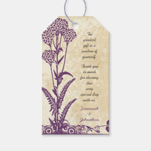 Vintage Broadway Ticket Wedding Thank You Gift Tags