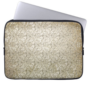 Vintage Brocade Damask Print Laptop Sleeve