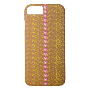 Vintage Bronze and Pink Floral Violets pattern iPhone 8/7 Case