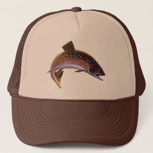 Vintage Brook Trout Fish, Sports Fishing Fisherman Trucker Hat