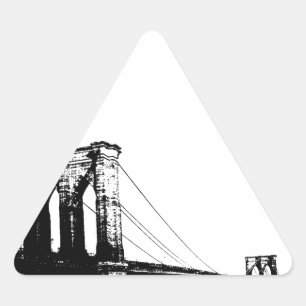 Vintage Brooklyn Bridge Triangle Sticker
