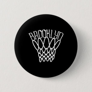 Vintage Brooklyn City New York Basketball Net Play 6 Cm Round Badge