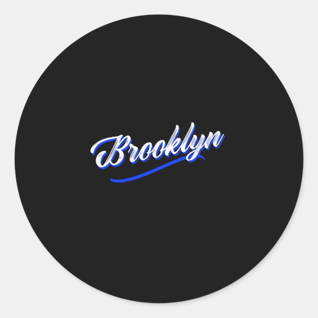Vintage Brooklyn Classic Round Sticker (Front)