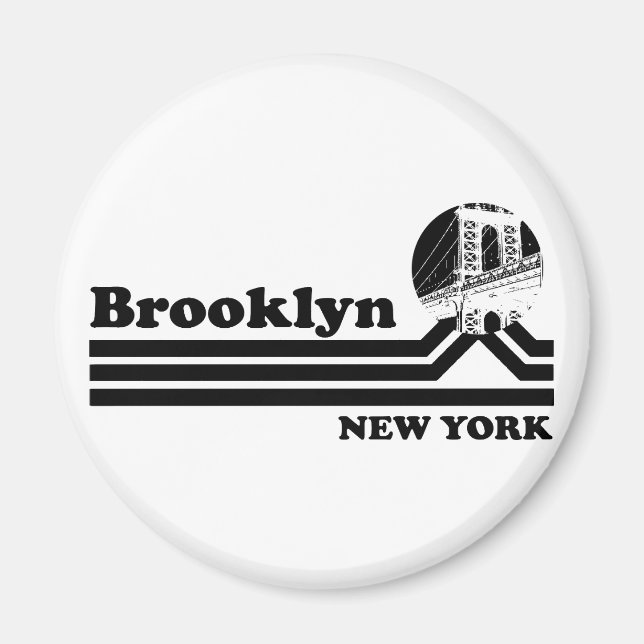 Vintage Brooklyn New York Magnet (Front)