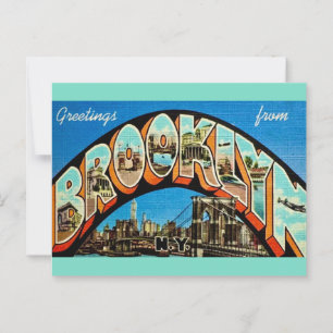 Vintage Brooklyn NY Greeting Postcard