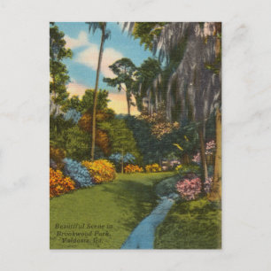 Vintage Brookwood Park, Valdosta Georgia Postcard