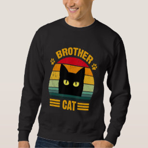 Vintage Brother Cat Brother Cat Style Retro 3 Sweatshirt