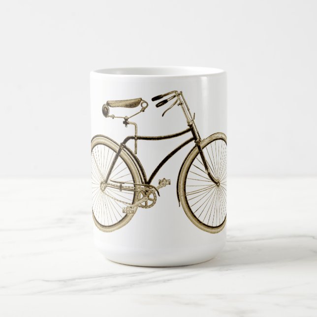 Vintage Brown Bike Coffee Mug (Center)