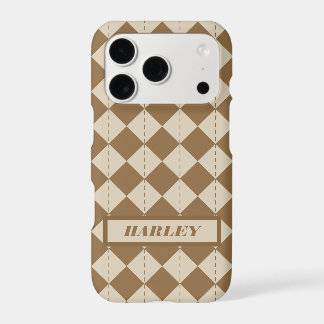 Vintage Brown Chequered Pattern