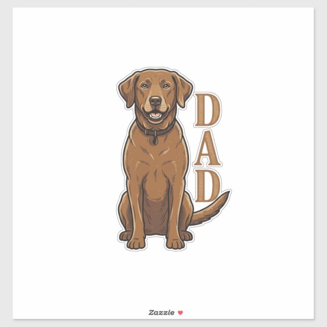 Vintage Brown Dog Dad Shirt Design_1 (Sheet)