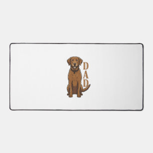 Vintage Brown Dog Dad Shirt Design_1 Desk Mat