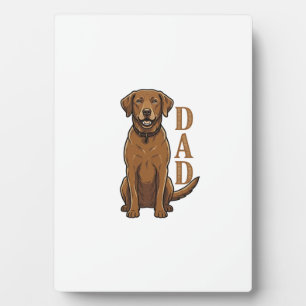 Vintage Brown Dog Dad Shirt Design_1 Plaque