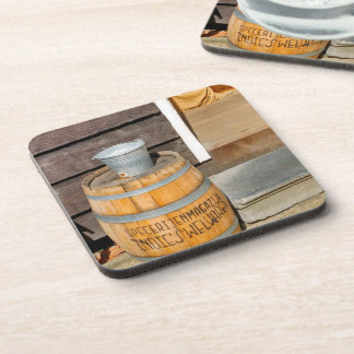 Vintage Brown Dutch Spice Warehouse Barrel Coaster