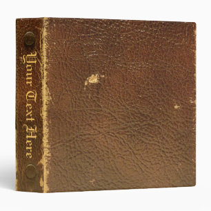 Vintage Brown Leather Binder
