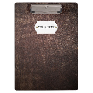 Vintage brown leather clipboard