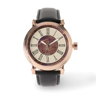Vintage Brown Marble Pattern Watch