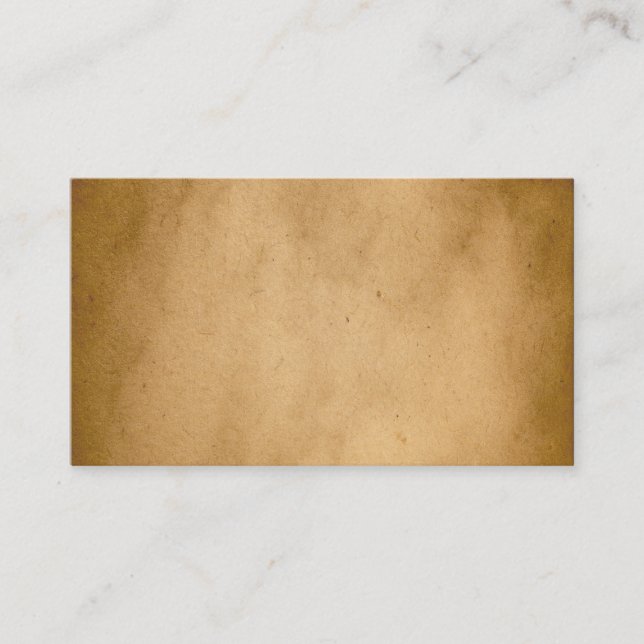 Vintage Brown Yellow Paper Parchment Background Business Card (Front)