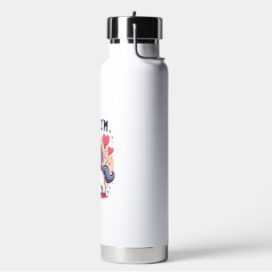 Vintage Bruh I'm 8 Unicorn Birthday Party Cute Ret Water Bottle