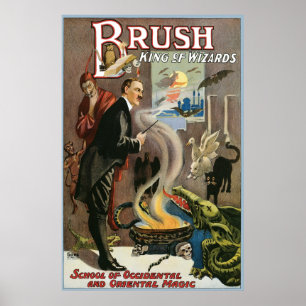 Vintage Brush, King of Wizards 1915 Poster