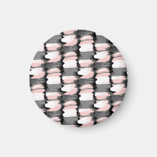 Vintage brush strokes, grey-pink decor. magnet