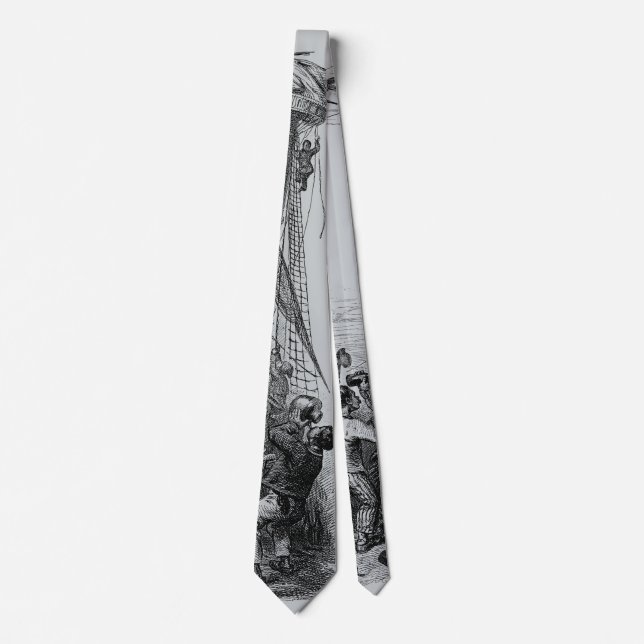 Vintage Buccaneers and a Shipwrecked Pirate Ship Tie (Front)