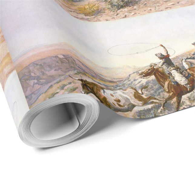 Vintage Buccaroos Charles Marion Russell Wrapping Paper (Roll Corner)