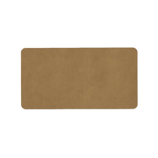 Vintage Buckskin Leather Brown Parchment Template Label (Front)
