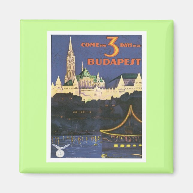 Vintage Budapest Hungary Magnet (Front)