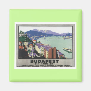 Vintage Budapest Hungary Magnet
