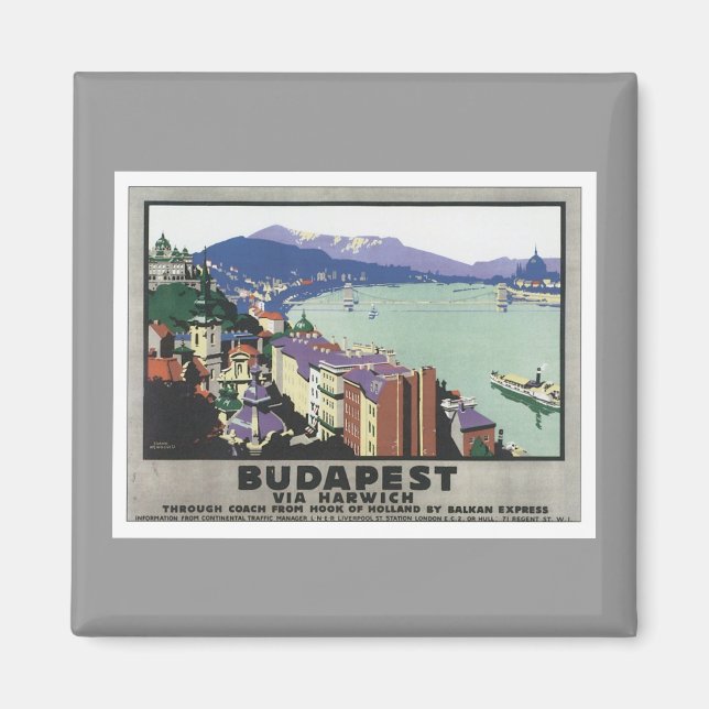 Vintage Budapest Hungary Magnet (Front)