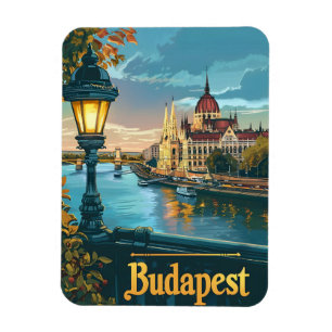 Vintage Budapest Magnet