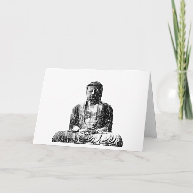 Vintage Buddha Greeting Card (Front)