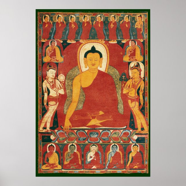 Vintage Buddha Painting Poster (Front)
