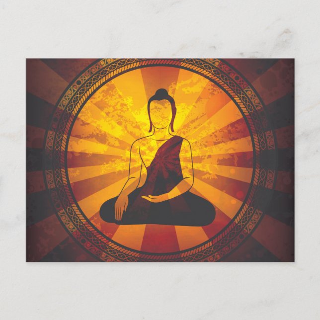 Vintage Buddha Print Postcard (Front)